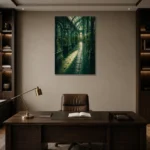 Premium Wall Art Dikey Html Edition – NM3-GRN-EG-V-003 displayed in a contemporary gallery-inspired room