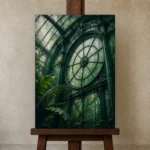 Premium Wall Art Dikey Html Edition – NM3-GRN-EG-V-004 displayed on a studio easel