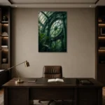 Premium Wall Art Dikey Html Edition – NM3-GRN-EG-V-004 displayed in a contemporary gallery-inspired room