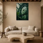 Premium Wall Art Dikey Html Edition – NM3-GRN-EG-V-004 presented in a sophisticated home setting
