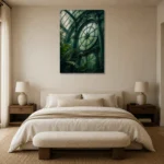 Premium Wall Art Dikey Html Edition – NM3-GRN-EG-V-004 showcased in an elegant minimalist interior