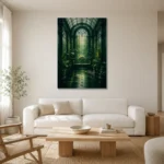 Premium Wall Art Dikey Html Edition – NM3-GRN-EG-V-005 styled in a refined neutral interior