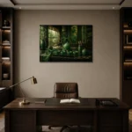 Premium Wall Art Yatay Html Edition – NM3-GRN-JT-H-001 displayed in a contemporary gallery-inspired room
