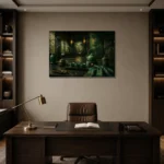 Premium Wall Art Yatay Html Edition – NM3-GRN-JT-H-002 displayed in a contemporary gallery-inspired room