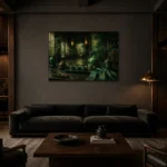 Premium Wall Art Yatay Html Edition – NM3-GRN-JT-H-002 shown in a warm modern interior