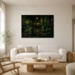 Premium Wall Art Yatay Html Edition – NM3-GRN-JT-H-003 styled in a refined neutral interior