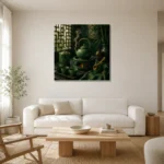 Premium Wall Art Kare Html Edition – NM3-GRN-JT-S-004 styled in a refined neutral interior