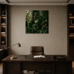 Premium Wall Art Kare Html Edition – NM3-GRN-JT-S-004 displayed in a contemporary gallery-inspired room