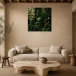 Premium Wall Art Kare Html Edition – NM3-GRN-JT-S-004 presented in a sophisticated home setting