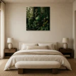 Premium Wall Art Kare Html Edition – NM3-GRN-JT-S-004 showcased in an elegant minimalist interior