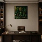 Premium Wall Art Kare Html Edition – NM3-GRN-JT-S-005 displayed in a contemporary gallery-inspired room
