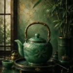 Jade Sentinel Jade Teapot Green Kitchen Wall Art