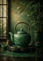 Jade Sentinel Jade Teapot Green Kitchen Wall Art