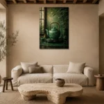Premium Wall Art Dikey Html Edition – NM3-GRN-JT-V-001 presented in a sophisticated home setting
