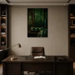 Premium Wall Art Dikey Html Edition – NM3-GRN-JT-V-002 displayed in a contemporary gallery-inspired room