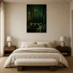 Premium Wall Art Dikey Html Edition – NM3-GRN-JT-V-002 showcased in an elegant minimalist interior