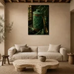 Premium Wall Art Dikey Html Edition – NM3-GRN-JT-V-003 presented in a sophisticated home setting