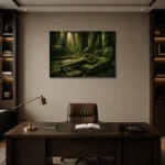 Premium Wall Art Yatay Html Edition – NM3-GRN-MR-H-001 displayed in a contemporary gallery-inspired room