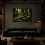 Premium Wall Art Yatay Html Edition – NM3-GRN-MR-H-001 shown in a warm modern interior