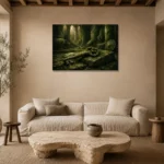 Premium Wall Art Yatay Html Edition – NM3-GRN-MR-H-001 presented in a sophisticated home setting