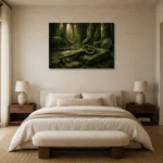 Premium Wall Art Yatay Html Edition – NM3-GRN-MR-H-001 showcased in an elegant minimalist interior