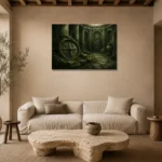 Premium Wall Art Yatay Html Edition – NM3-GRN-MR-H-003 presented in a sophisticated home setting