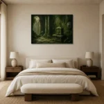Premium Wall Art Yatay Html Edition – NM3-GRN-MR-H-005 showcased in an elegant minimalist interior