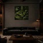 Premium Wall Art Kare Html Edition – NM3-GRN-MR-S-001 shown in a warm modern interior