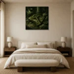 Premium Wall Art Kare Html Edition – NM3-GRN-MR-S-001 showcased in an elegant minimalist interior