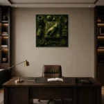 Premium Wall Art Kare Html Edition – NM3-GRN-MR-S-002 displayed in a contemporary gallery-inspired room