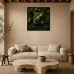 Premium Wall Art Kare Html Edition – NM3-GRN-MR-S-002 presented in a sophisticated home setting