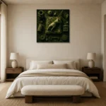 Premium Wall Art Kare Html Edition – NM3-GRN-MR-S-002 showcased in an elegant minimalist interior