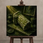 Premium Wall Art Kare Html Edition – NM3-GRN-MR-S-004 displayed on a studio easel