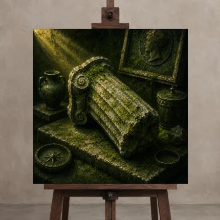 Premium Wall Art Kare Html Edition – NM3-GRN-MR-S-004 displayed on a studio easel