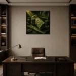 Premium Wall Art Kare Html Edition – NM3-GRN-MR-S-004 displayed in a contemporary gallery-inspired room