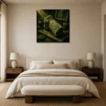 Premium Wall Art Kare Html Edition – NM3-GRN-MR-S-004 showcased in an elegant minimalist interior