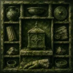 Mossbound Constellation Small Reliquary Box Overtaken By Moss Green Entryway Wall Art