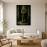 Premium Wall Art Dikey Html Edition – NM3-GRN-MR-V-001 styled in a refined neutral interior