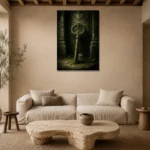 Premium Wall Art Dikey Html Edition – NM3-GRN-MR-V-001 presented in a sophisticated home setting