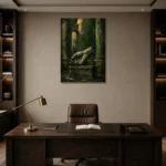 Premium Wall Art Dikey Html Edition – NM3-GRN-MR-V-002 displayed in a contemporary gallery-inspired room