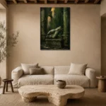 Premium Wall Art Dikey Html Edition – NM3-GRN-MR-V-002 presented in a sophisticated home setting