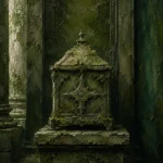 Mossbound Ascent Small Reliquary Box Overtaken By Moss Green Entryway Wall Art