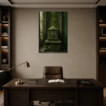 Premium Wall Art Dikey Html Edition – NM3-GRN-MR-V-005 displayed in a contemporary gallery-inspired room