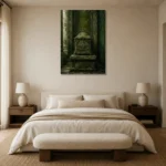 Premium Wall Art Dikey Html Edition – NM3-GRN-MR-V-005 showcased in an elegant minimalist interior