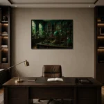 Premium Wall Art Yatay Html Edition – NM3-GRN-VC-H-003 displayed in a contemporary gallery-inspired room