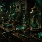 Verdant Interlude Magnifying Glass Green Home Office Wall Art