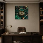 Premium Wall Art Kare Html Edition – NM3-GRN-VC-S-001 displayed in a contemporary gallery-inspired room