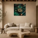 Premium Wall Art Kare Html Edition – NM3-GRN-VC-S-001 presented in a sophisticated home setting