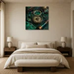 Premium Wall Art Kare Html Edition – NM3-GRN-VC-S-001 showcased in an elegant minimalist interior