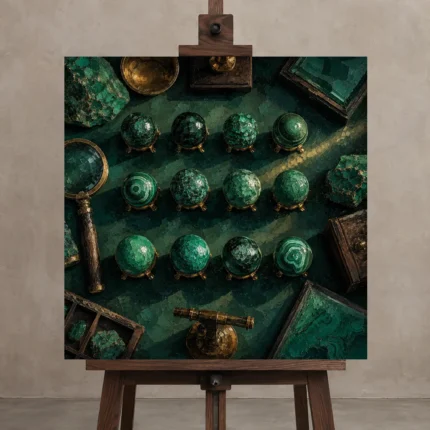 Premium Wall Art Kare Html Edition – NM3-GRN-VC-S-002 displayed on a studio easel